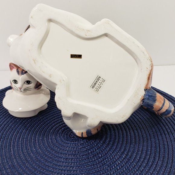 Vintage Calico Momma Cat with Cute Little Kitten Teapot - Picture 8 of 8